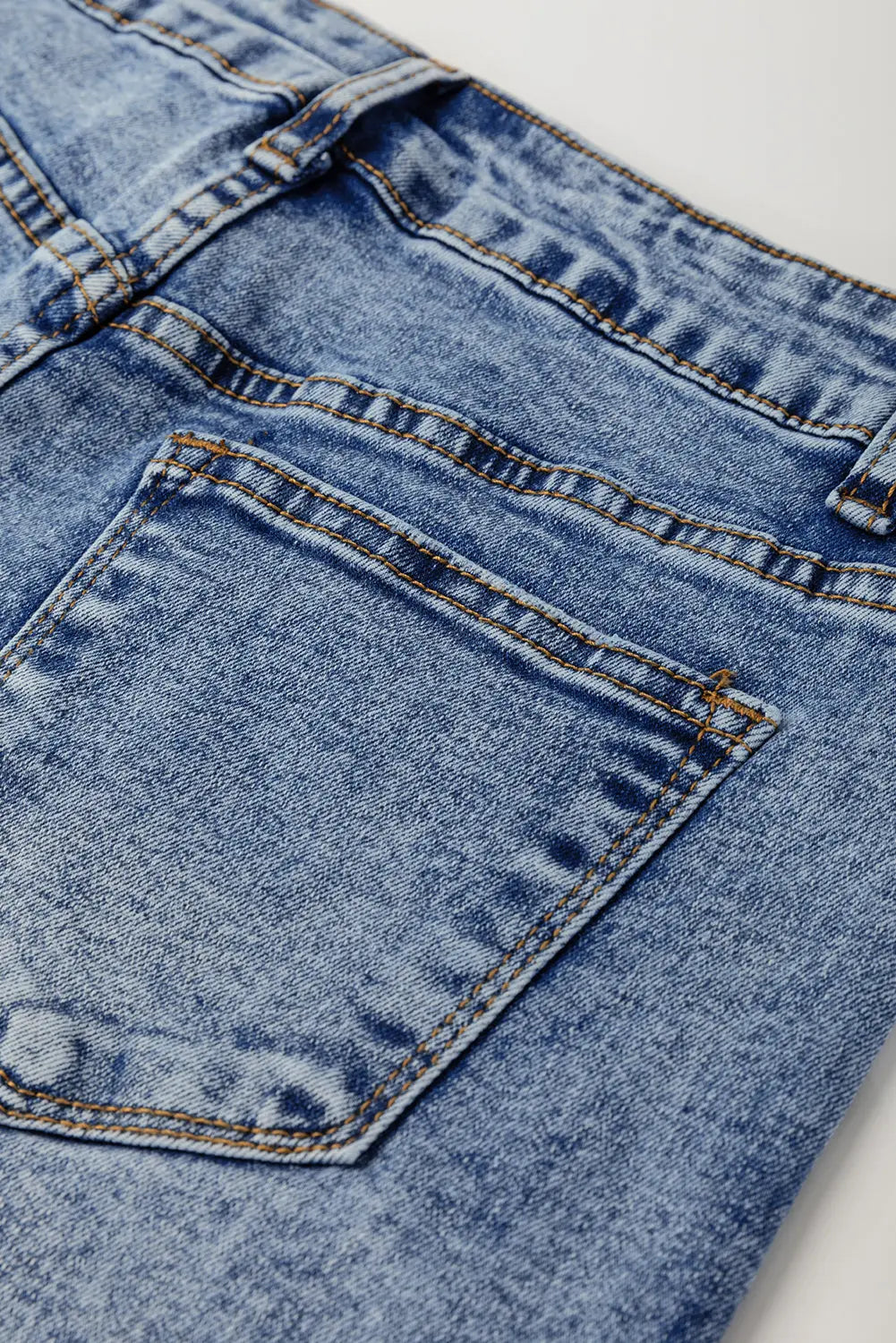 Myosotis Center Seam Cuffed Hem Straight High Waist Jeans Dear-Lover Dropshipping