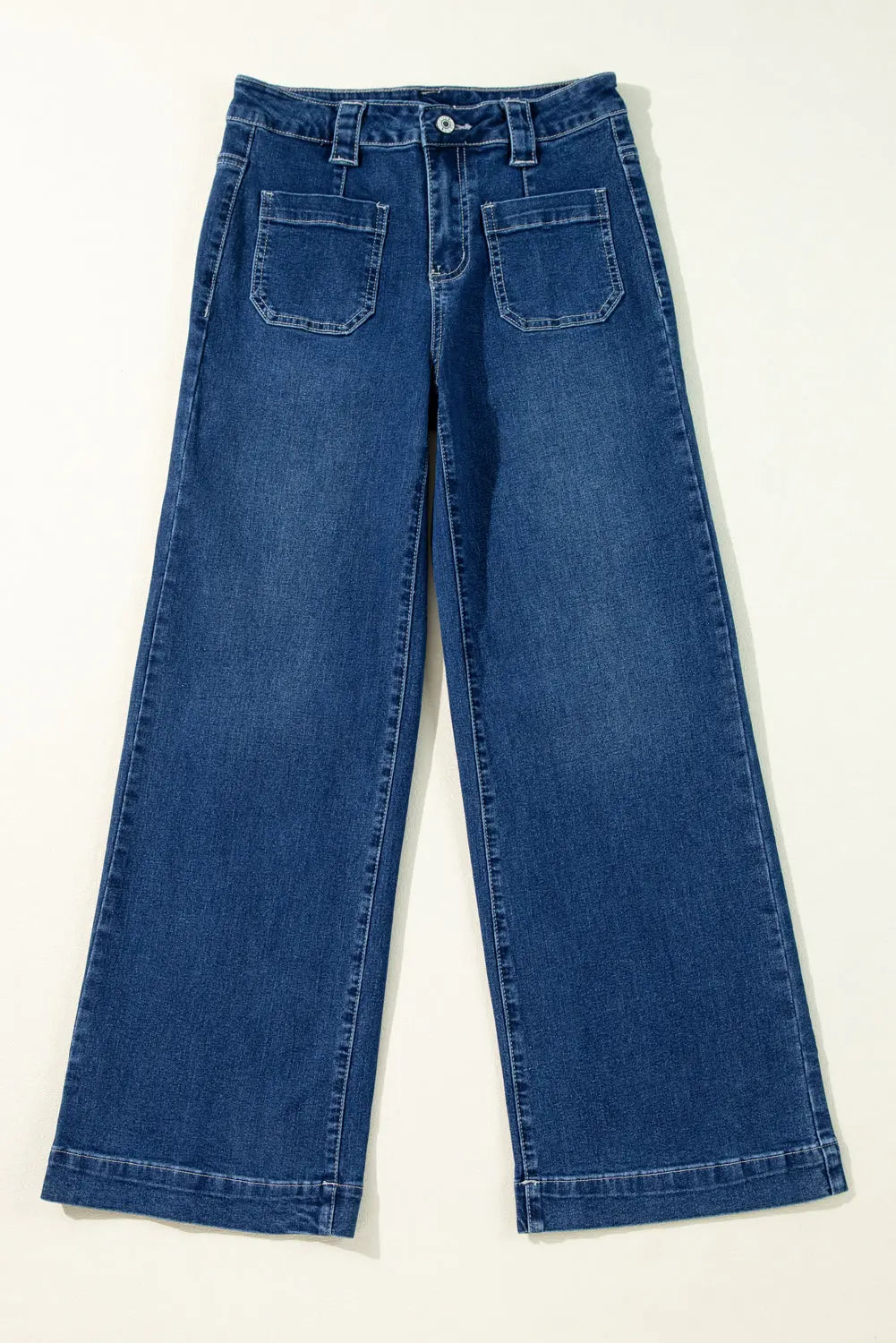 Sail Blue Wide Leg Pocketed High Waist Jeans Dear-Lover Dropshipping