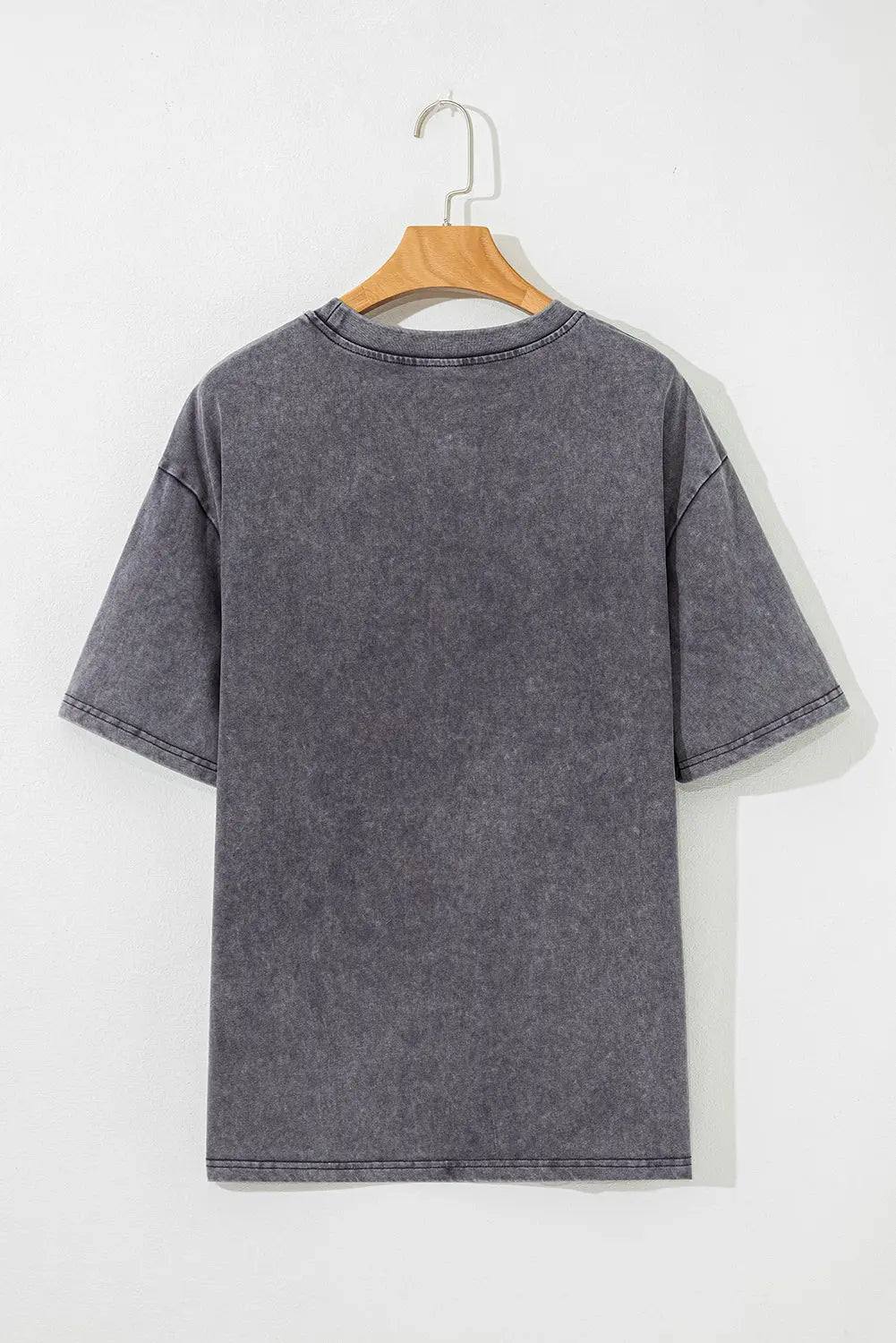 Medium Grey TEXAS Steer Head Graphic Mineral Wash Oversized T Shirt Dear-Lover Dropshipping