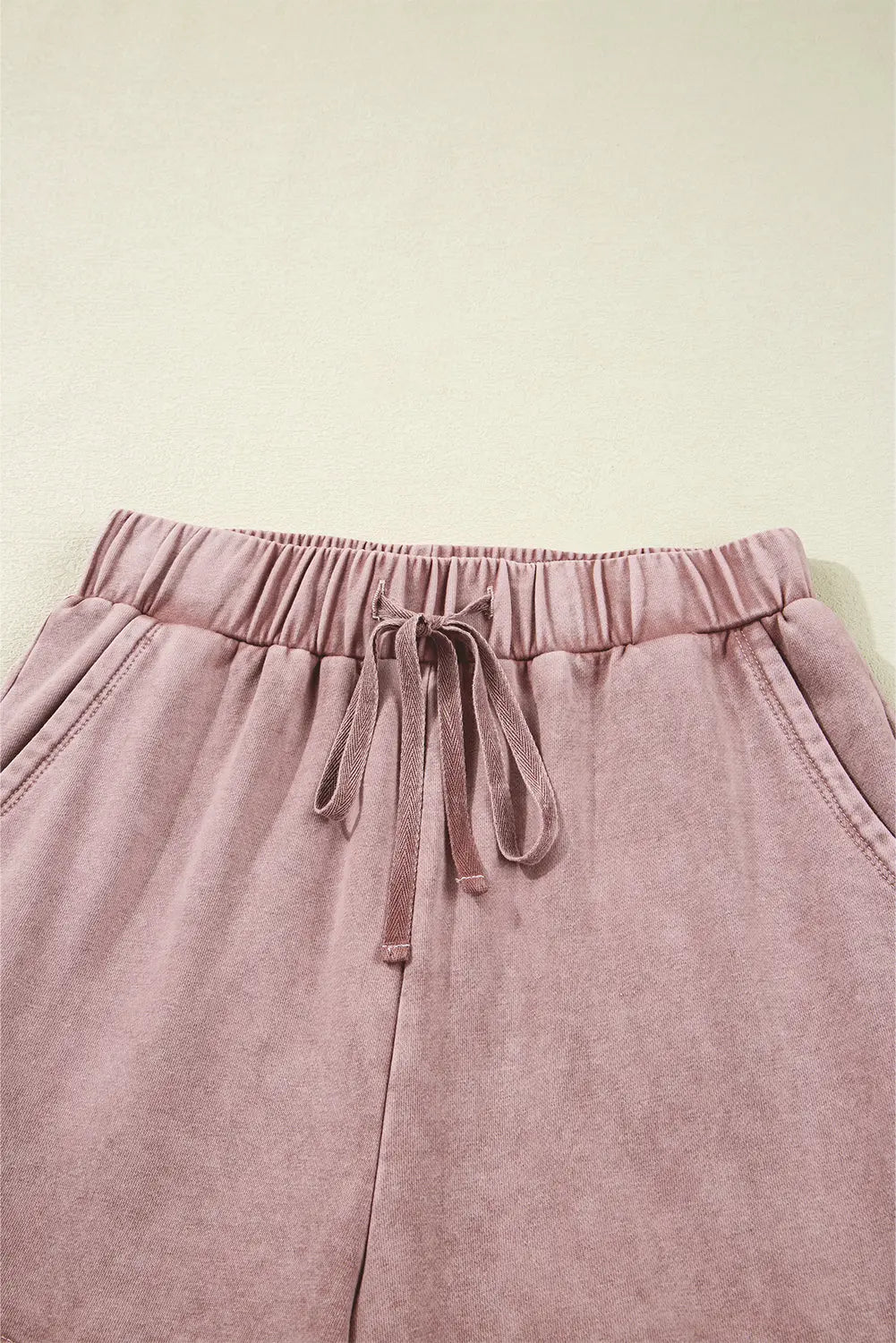 Careys Mineral Wash Tiered Wide Leg Patchwork Drawstring Pants Dear-Lover Dropshipping