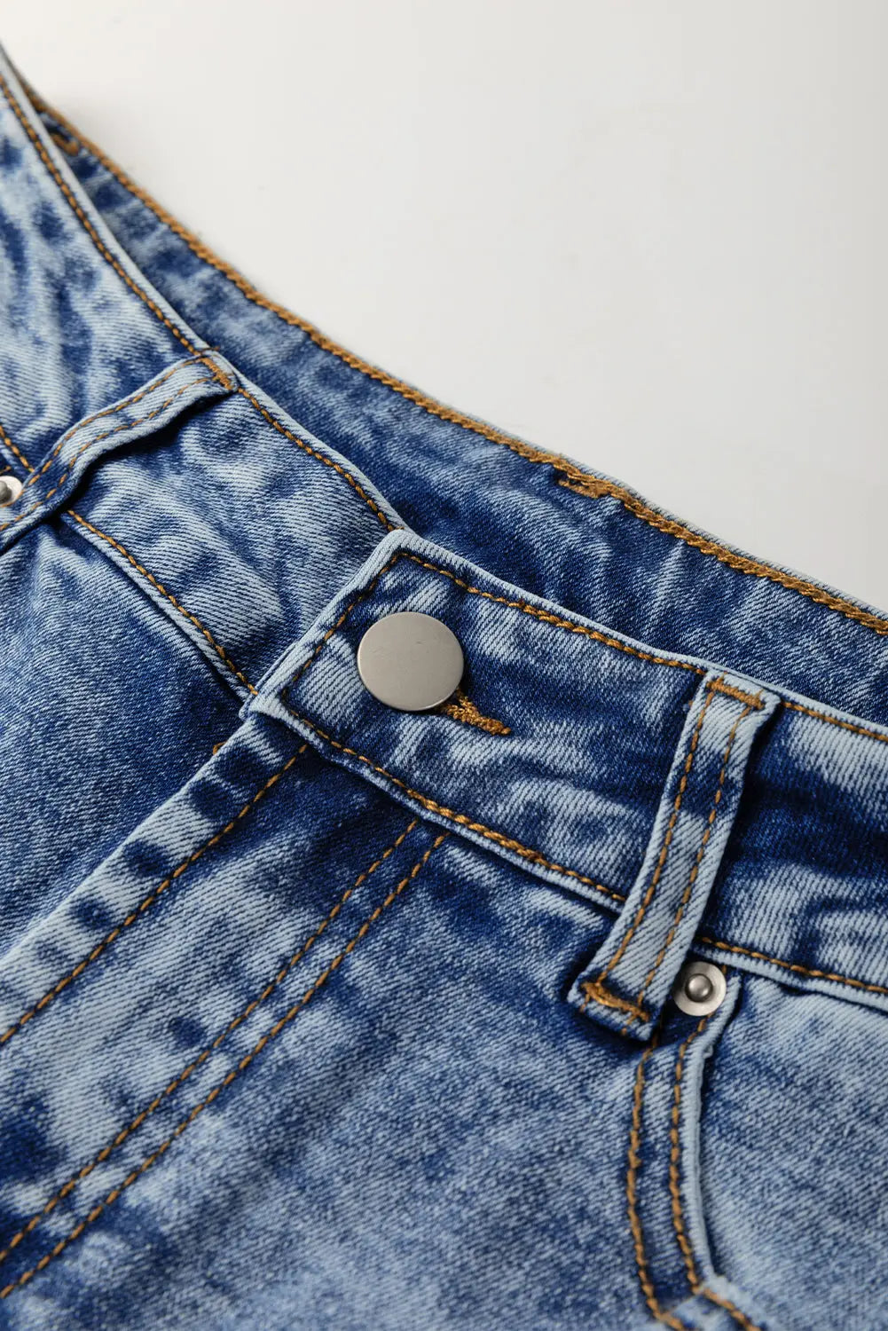 Myosotis Center Seam Cuffed Hem Straight High Waist Jeans Dear-Lover Dropshipping
