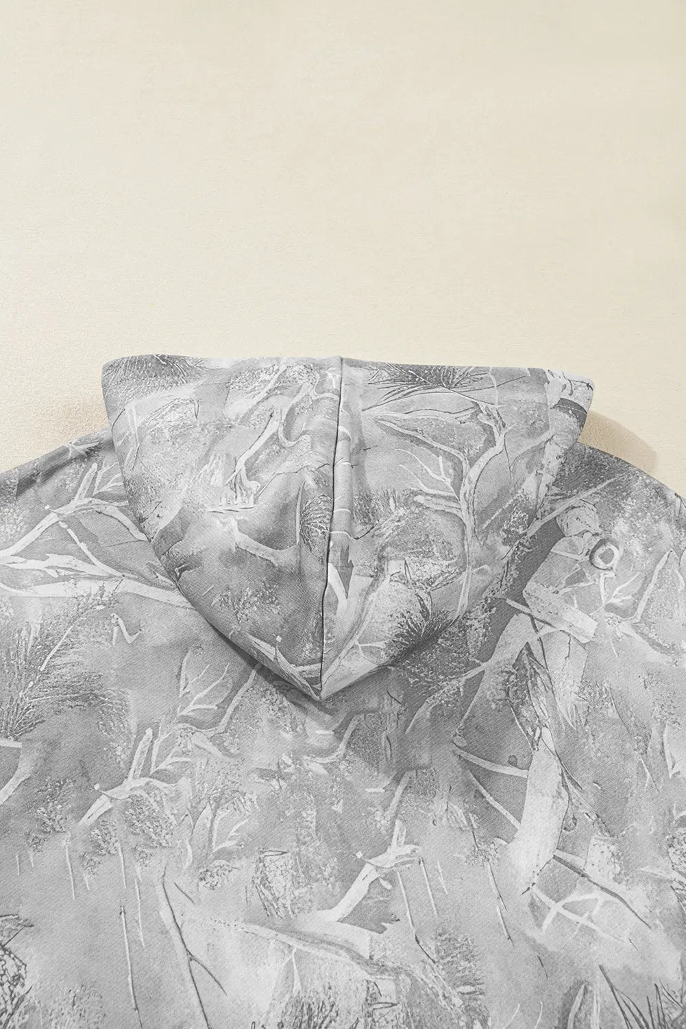 Gray Camouflage Woodland Print Oversized Sporty Hoodie Dear-Lover Dropshipping