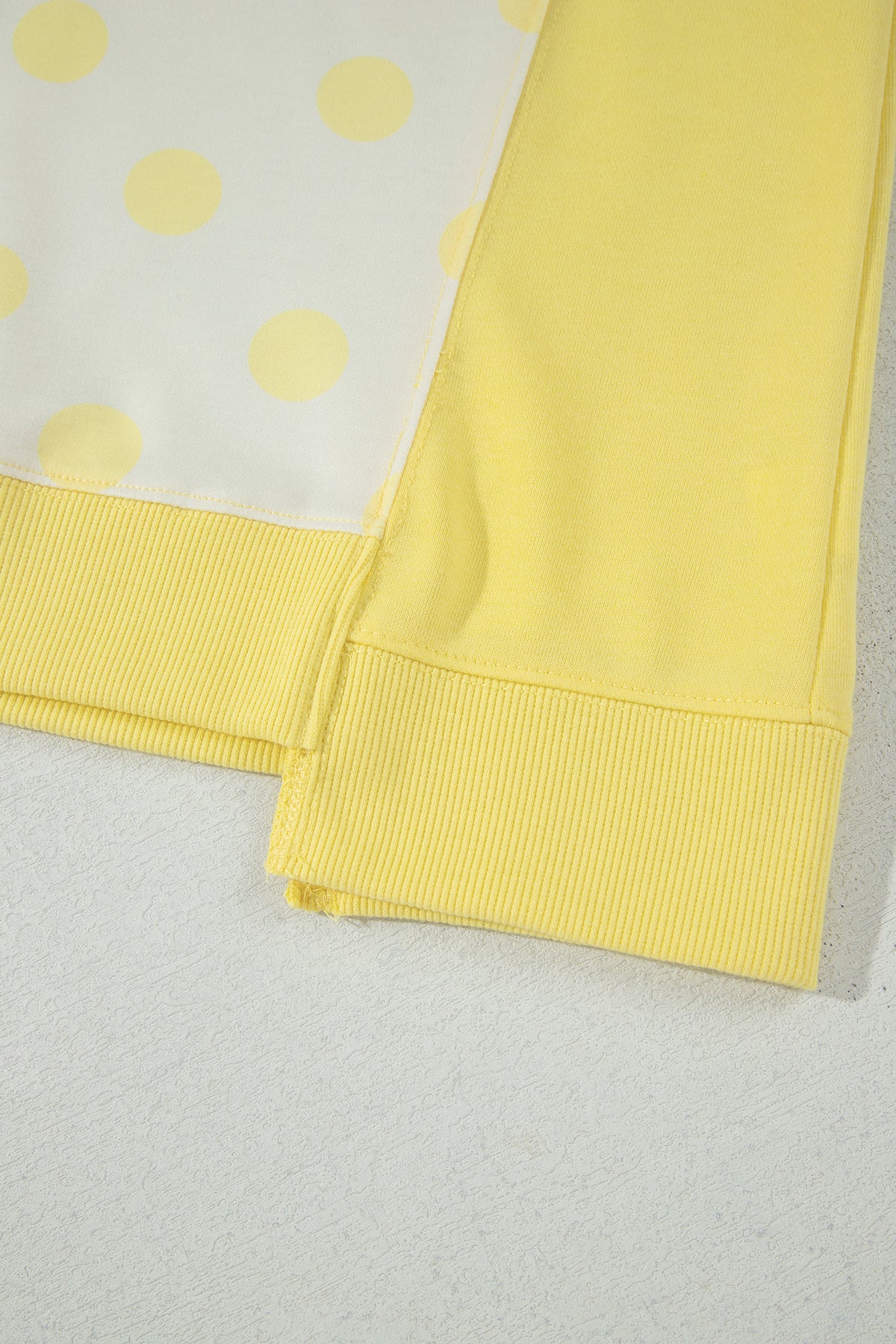 Sky Blue Color Block Patchwork Polka Dot Wide Leg Pant Set