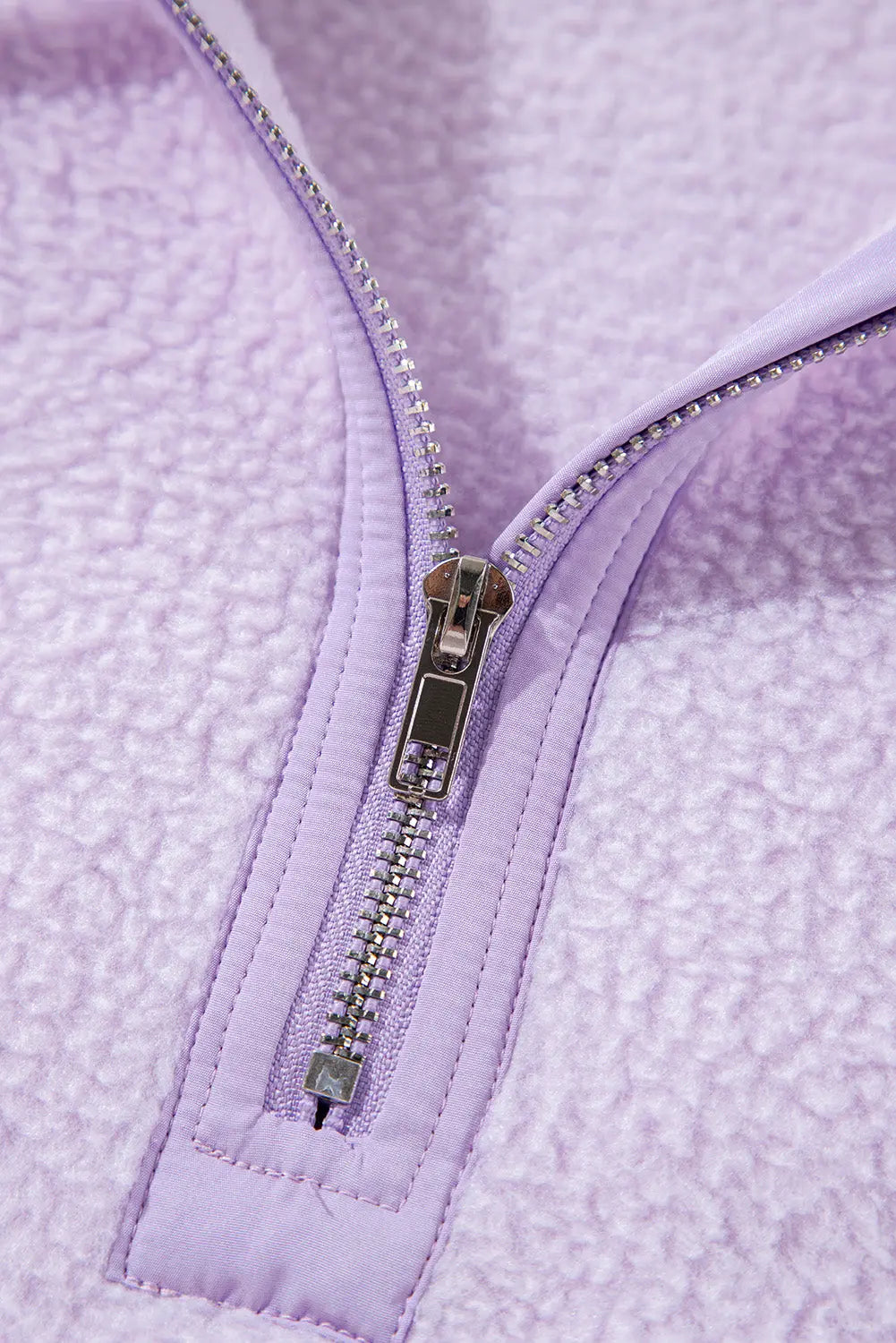 Lavendula Zipped Patch Pocket Fuzzy Drawstring Hoodie Dear-Lover Dropshipping