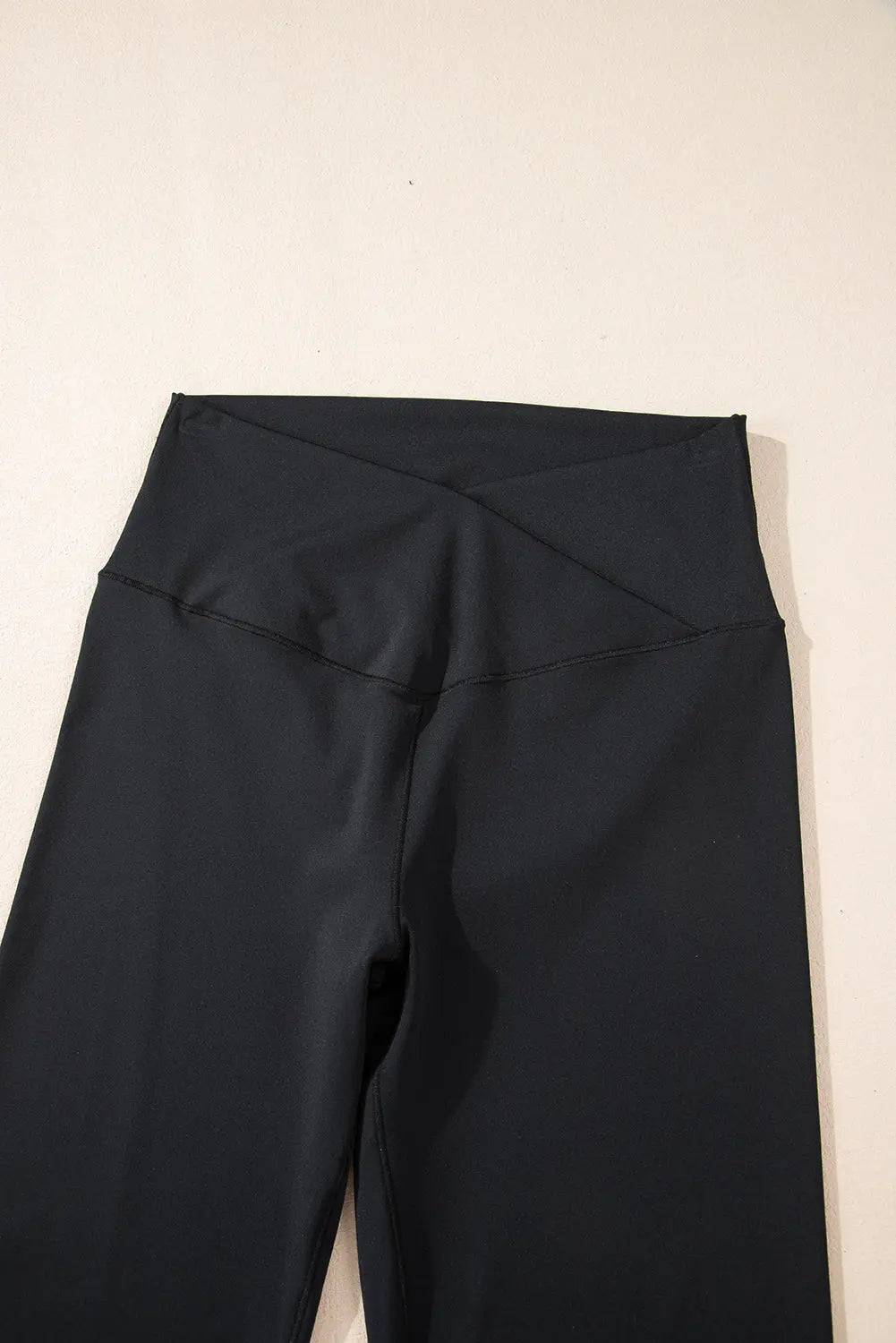 Black V Shape High Waist Flared Leggings Dear-Lover Dropshipping