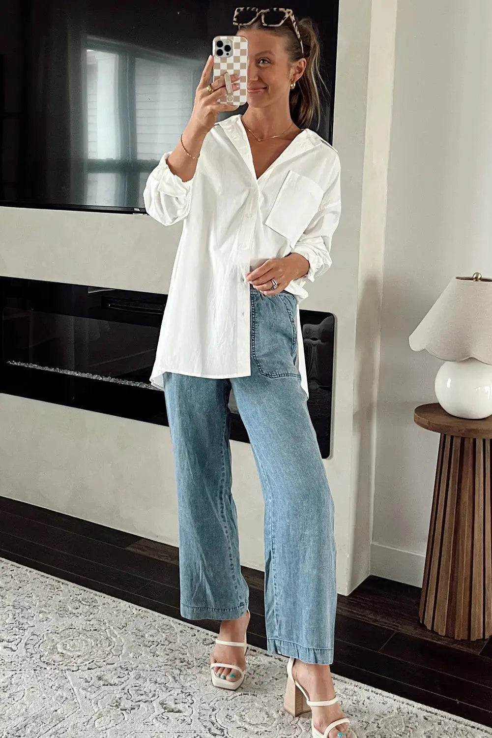Myosotis Mineral Wash Drawstring Elastic Waistband Loose Straight Denim Pants Dear-Lover Dropshipping