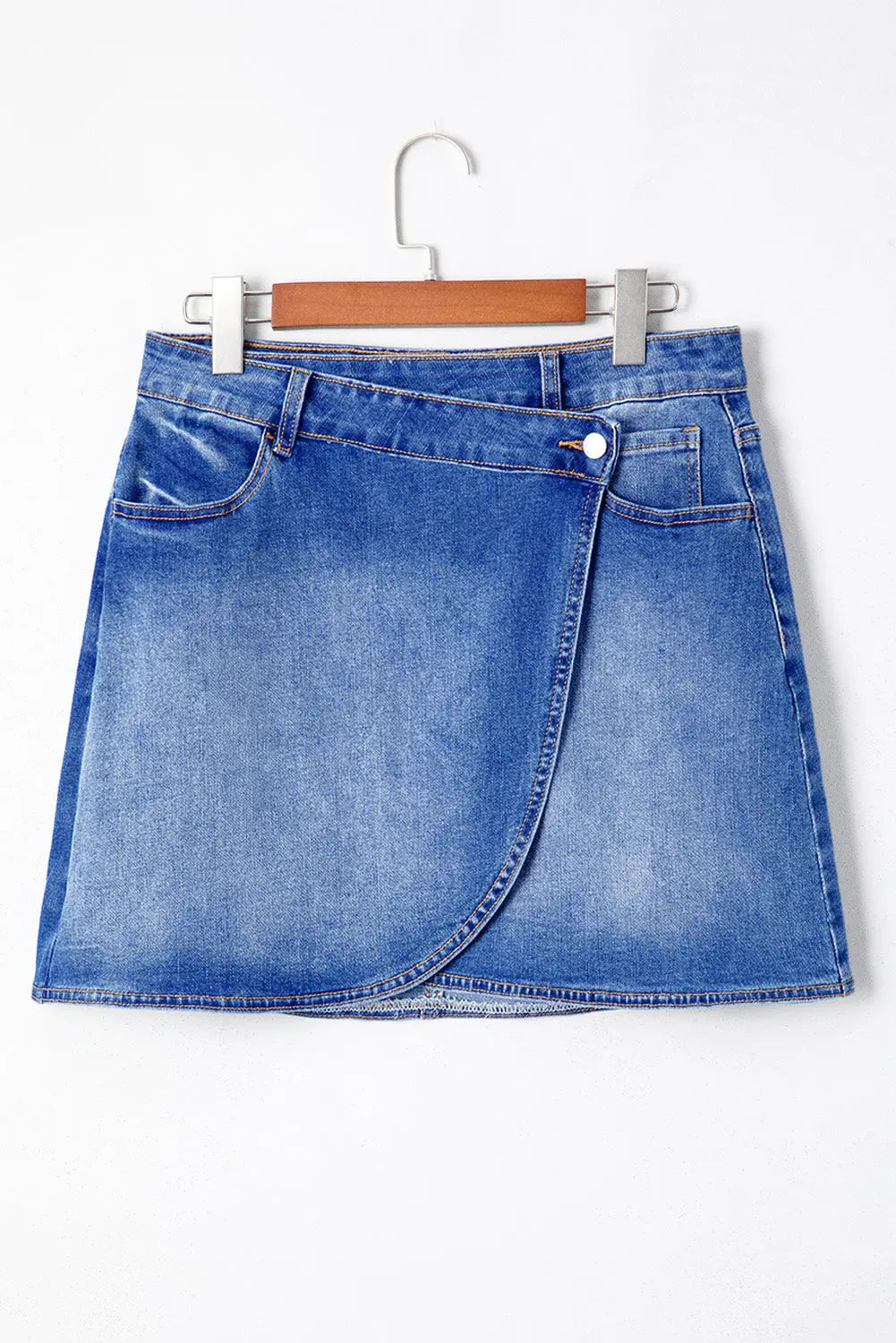 Ashleigh Blue Wrapped Crossed Waist Denim Mini Skirt Dear-Lover Dropshipping
