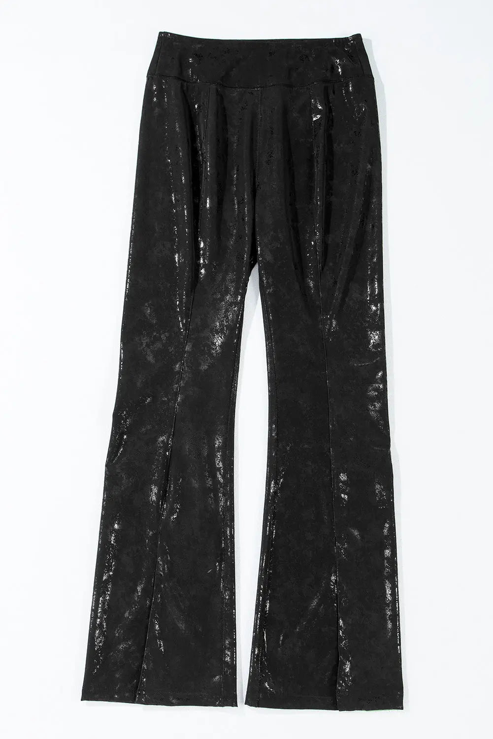 Black Faux Leather Splits High Waist Leggings Dear-Lover Dropshipping