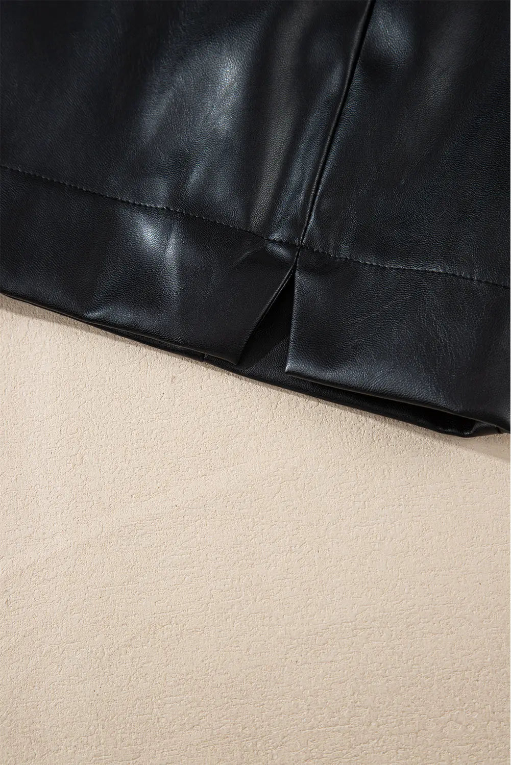Black PU Leather Side Slits Slim Fit High Waist Mini Skirt Dear-Lover Dropshipping