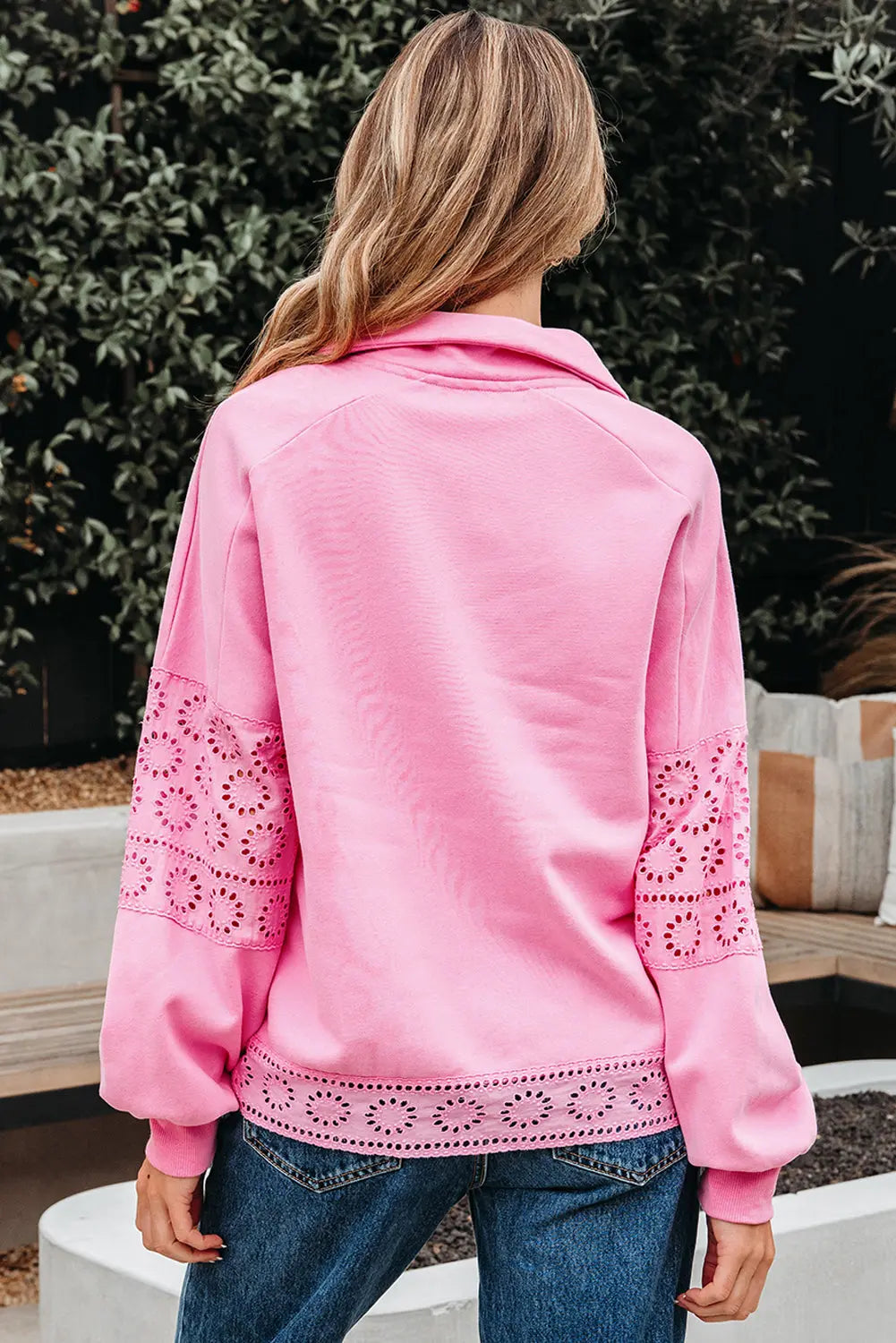Bonbon Embroidered Flower Patchwork Snap Buttons Pullover Sweatshirt Dear-Lover Dropshipping