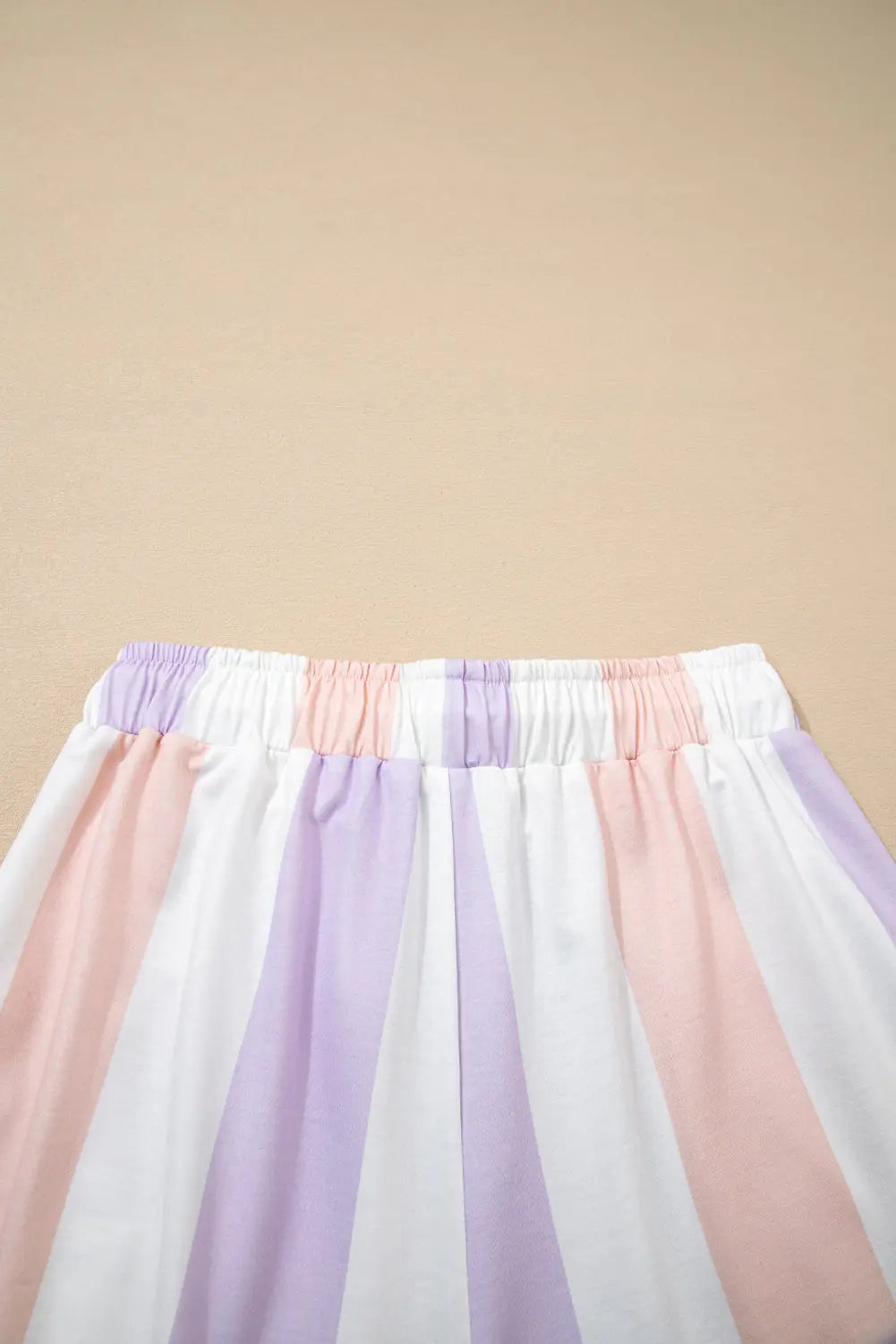 Purple Stripe Multicolored Print Drawstring Loose Pants with Side Pockets Dear-Lover Dropshipping