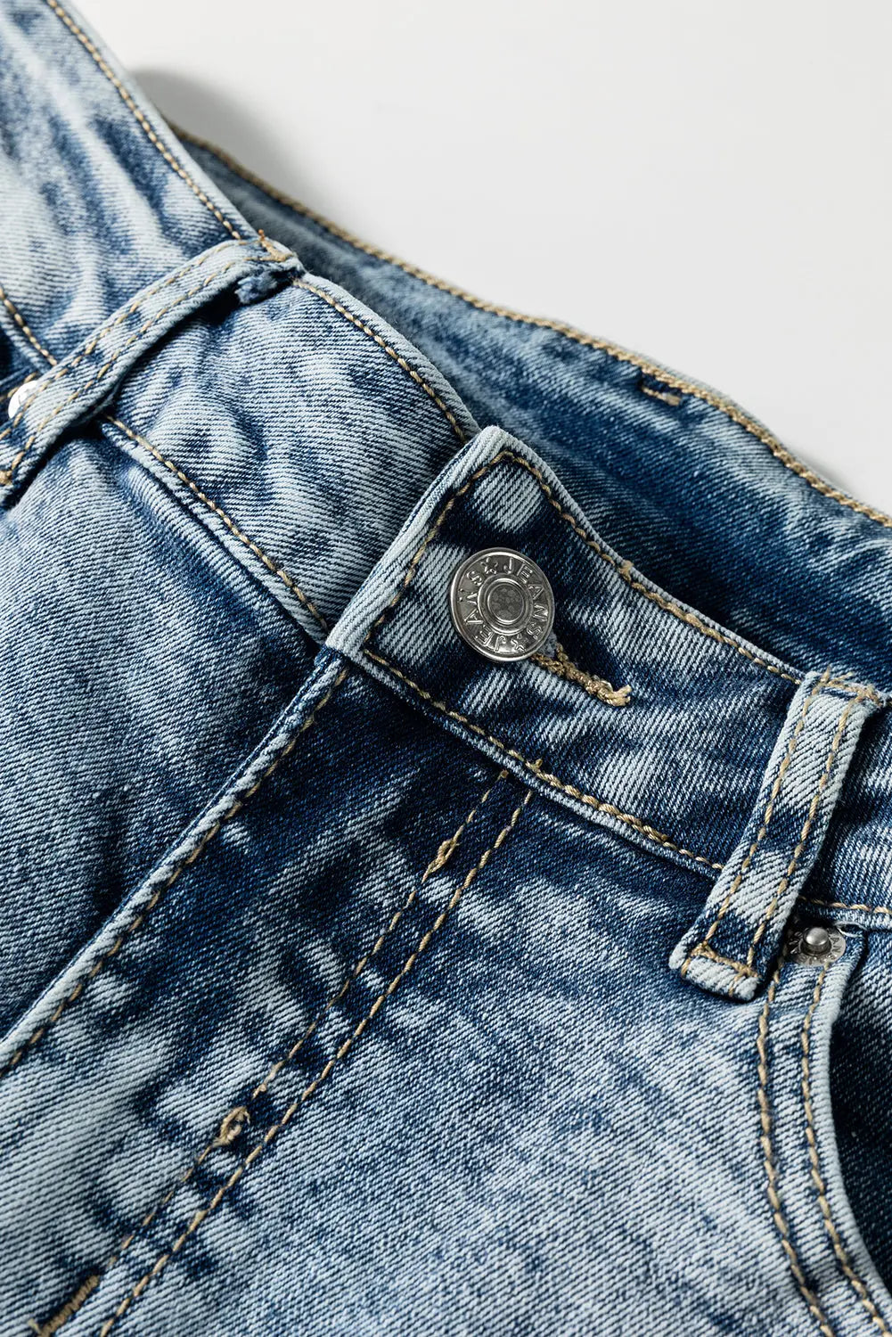 Myosotis High Rise Button Zip Fly Medium Wash Jeans Dear-Lover Dropshipping
